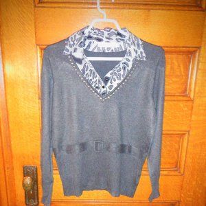 *** LAURA *** Never Worn Remarkable PULLOVER with Trims - (L) Brand New Host Pic